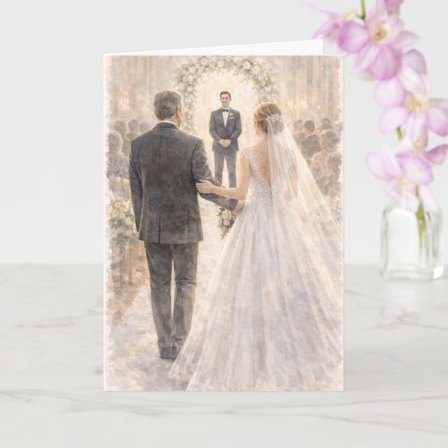 Fun Father of the Bride Prayer Ezekiel 25:17 Card (Orchid)