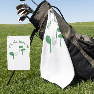 Fun Father’s Day For the Love of Golf Typography  Towel