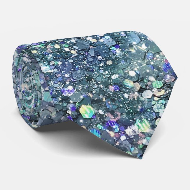 fun faux glitter party pattern tie (Rolled)