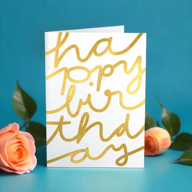 Fun Faux Gold Business Corporate Happy Birthday Card (Creator Uploaded)