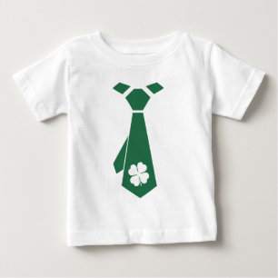 Fun Faux Shamrock Tie St.Patrick's Day Baby T-Shirt