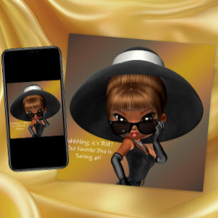 Fun Favourite Diva Birthday Party Invitation