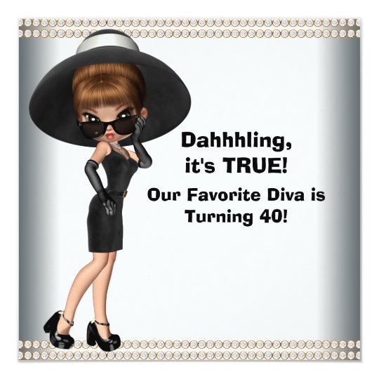 Fun Favourite Diva Womans Any Number Birthday Card