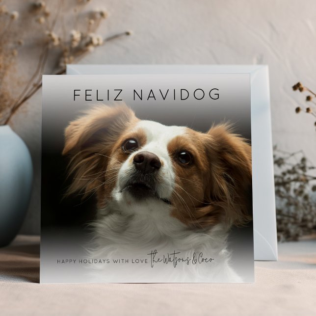 Fun Feliz Navidog | Photo Christmas Holiday Card (Creator Uploaded)