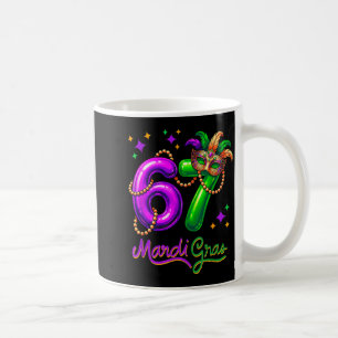Fun Festive 67 Mardi Gras Party Balloons Beads Mas Coffee Mug