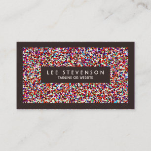 Fun Festive Colourful Confetti Event Planner Business Card