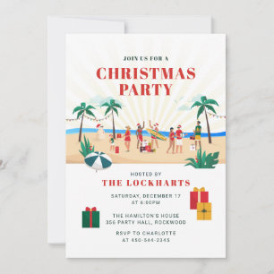 Fun Festive Family Christmas Holiday Party Invitation