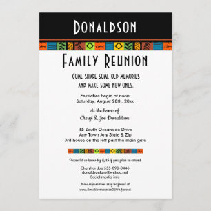 Fun Festive Family Reunion or Party Invitation
