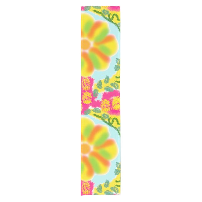 Fun Festive Festival Cheerful Bright Table Runner (Front)