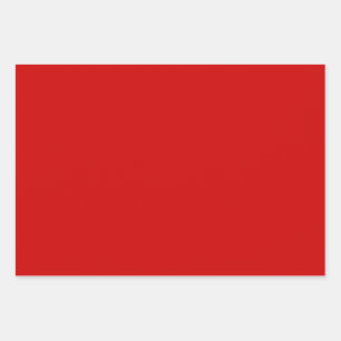 Fun Festive Modern Chic Solid Red Wrapping Paper Sheet