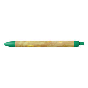 Fun Festive Modern Chic Yellow Geometric Blue Ink Pen