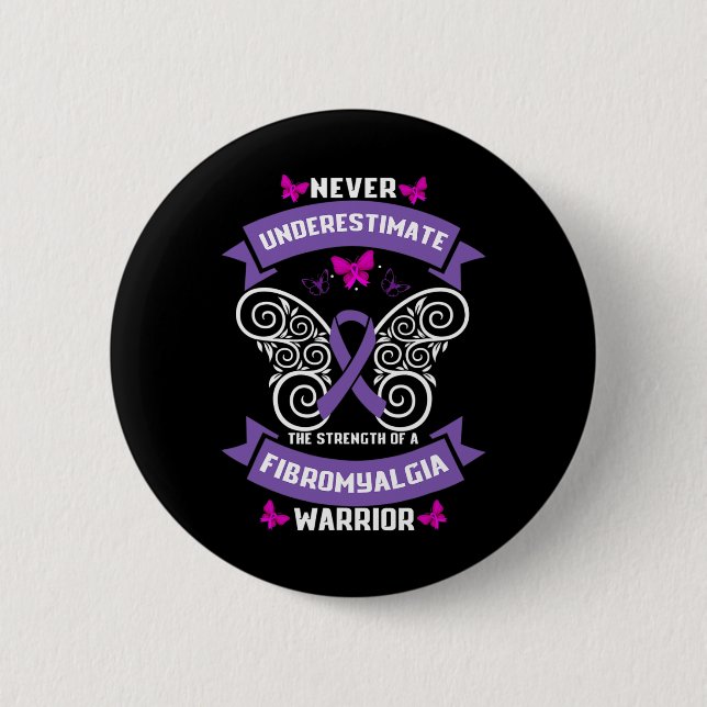Fun Fibromyalgia Warrior Awareness 1  6 Cm Round Badge (Front)
