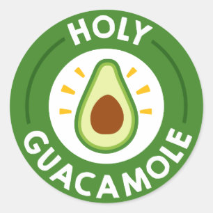 Fun Fiesta word art guacamole party sticker