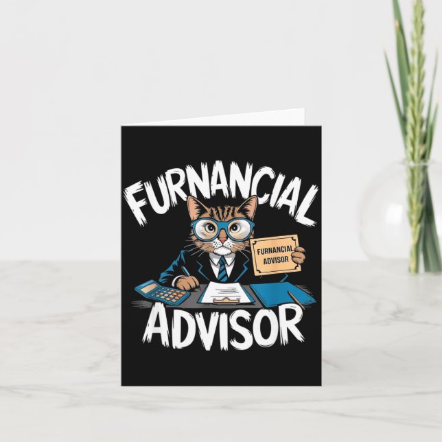 Fun Financial Planner Gift Funny Retirement Adviso Card (Front)