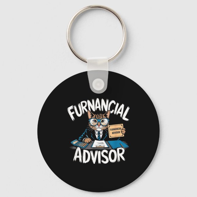 Fun Financial Planner Gift Funny Retirement Adviso Key Ring (Front)