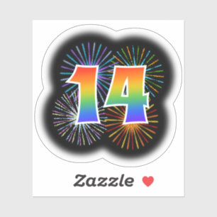 Fun Fireworks + Rainbow Pattern "14" Event #
