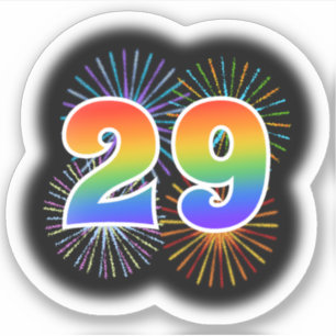Fun Fireworks + Rainbow Pattern "29" Event #