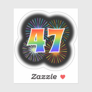 Fun Fireworks + Rainbow Pattern "47" Event #