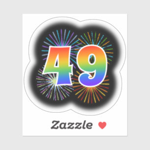 Fun Fireworks + Rainbow Pattern "49" Event #