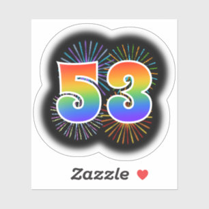 Fun Fireworks + Rainbow Pattern "53" Event #