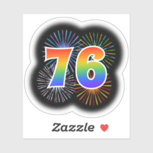 Fun Fireworks + Rainbow Pattern "76" Event #