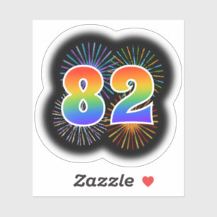Fun Fireworks + Rainbow Pattern "82" Event #