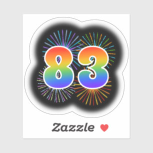 Fun Fireworks + Rainbow Pattern "83" Event #