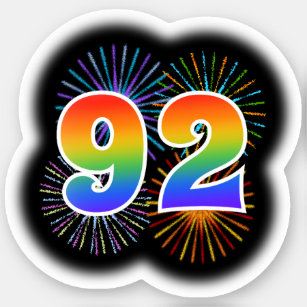 Fun Fireworks + Rainbow Pattern "92" Event #