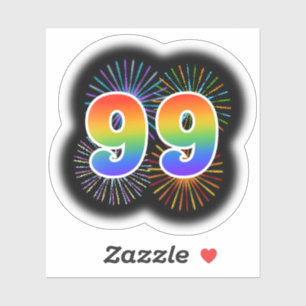 Fun Fireworks + Rainbow Pattern "99" Event #