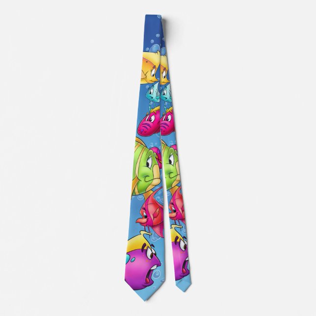 fun fish cartoon tie (Front)