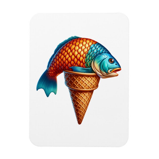 Fun Fish Creamy Cone Magnet (Vertical)