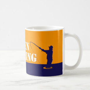 Fun fishermen message: Reel men go fishing, Coffee Mug