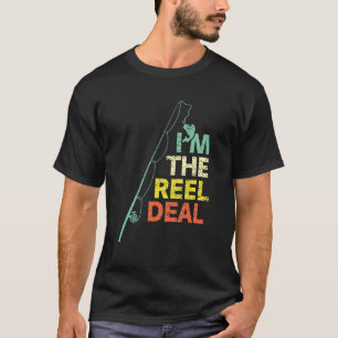 Fun Fishing Dad Reel Deal Cool Dad For Fisherman T-Shirt