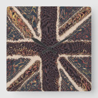 Fun Flag Art Brown Union Jack Animal Print 