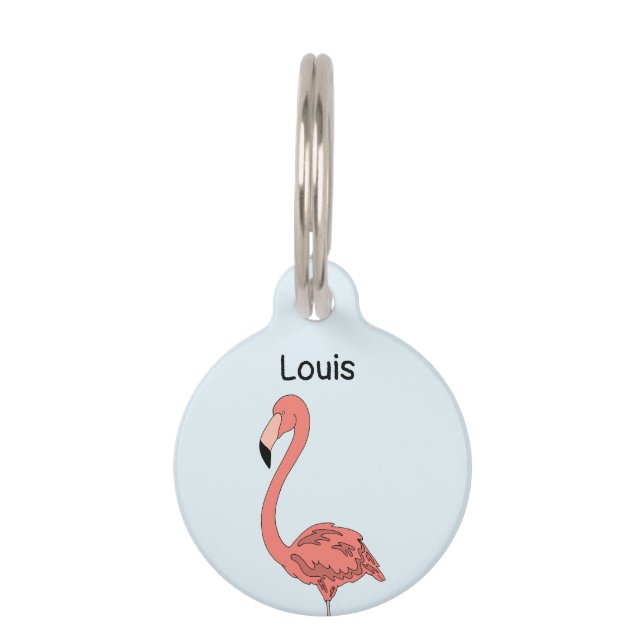 Fun Flamingo Pet Tag (Front)