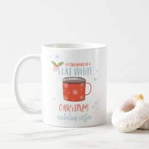 Fun flat white coffee lovers Christmas Mug