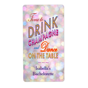 Fun, Flirty & Colourful Wine Label