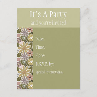 Fun Floral Invitation