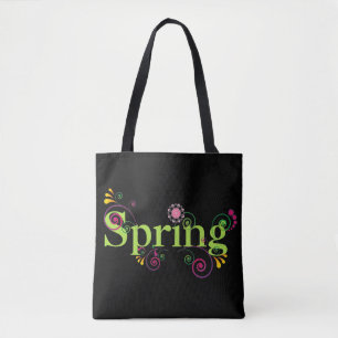 Fun Floral Spring Colourful Tote Bag