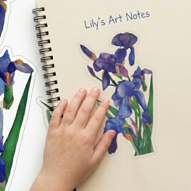 Fun Floral Watercolor Iris Gift Duo Sticker (Creator Uploaded)