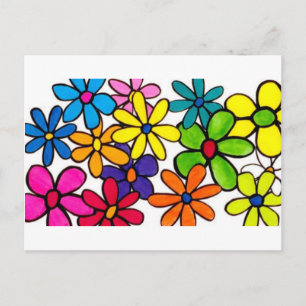 fun flower postcard