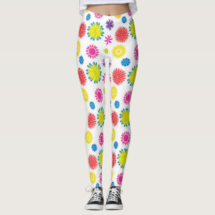 Fun Flowers Colourful Garden Fiesta Leggings