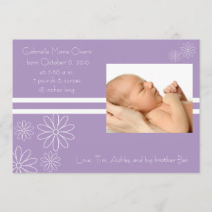 Fun Flowers -Purple Announcement