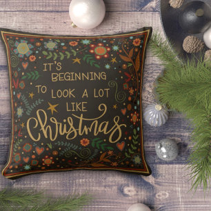 Fun Folk Christmas Quote Holiday Inspirivity Cushion