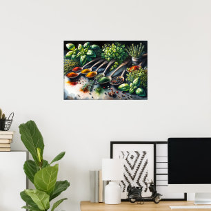 Fun food lovers kitchen poster
