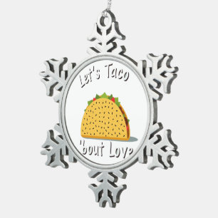 Fun Foodie Design Snowflake Pewter Christmas Ornament