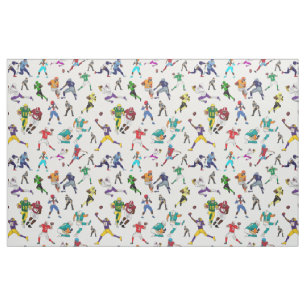 Fun Football Players Illustrations Fabric