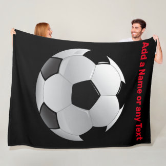 Fun Football Soccer ball Fleece Throw Blanket