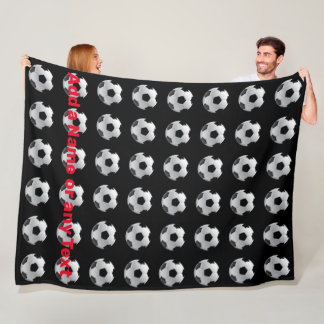 Fun Football Soccer ball Fleece Throw Blanket