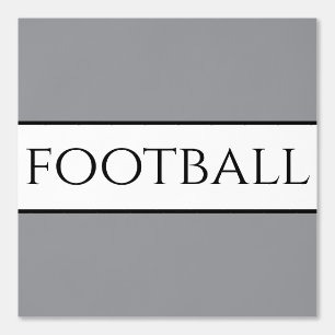 Fun FOOTBALL Text Modern Grey Black White Stripes Wallpaper